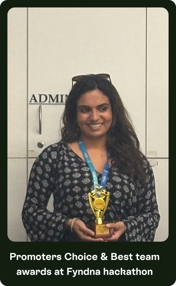 Promoters Choice & Best team awards at Fyndna hackathon