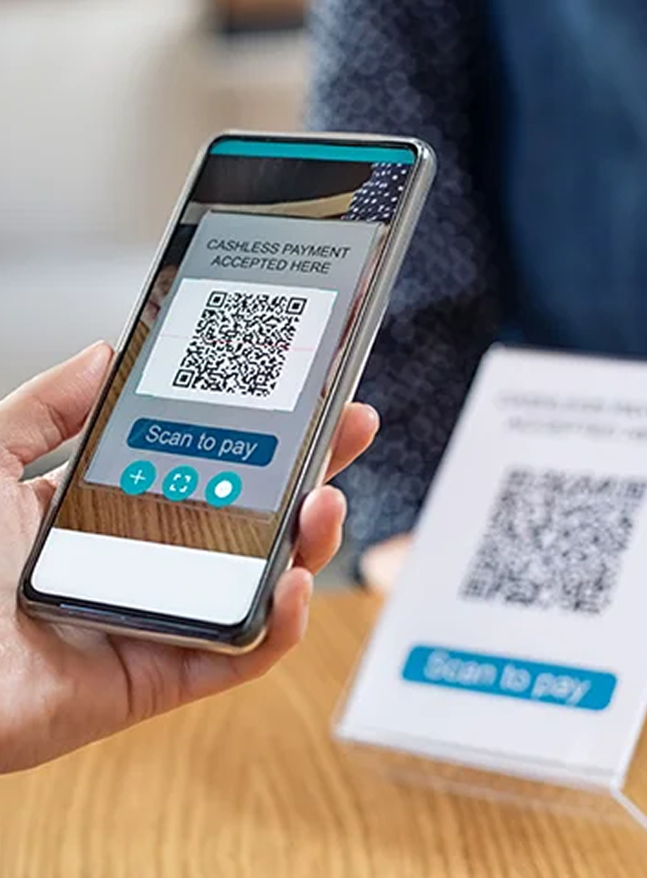 Scanning a QR code to pay