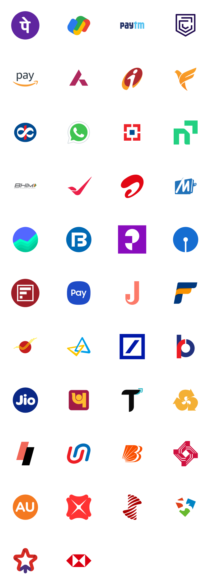UPI and payment app logos