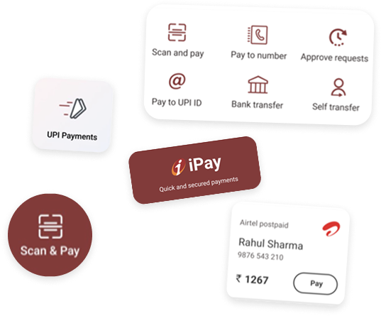 Redesigned iMobile Pay labels and icons