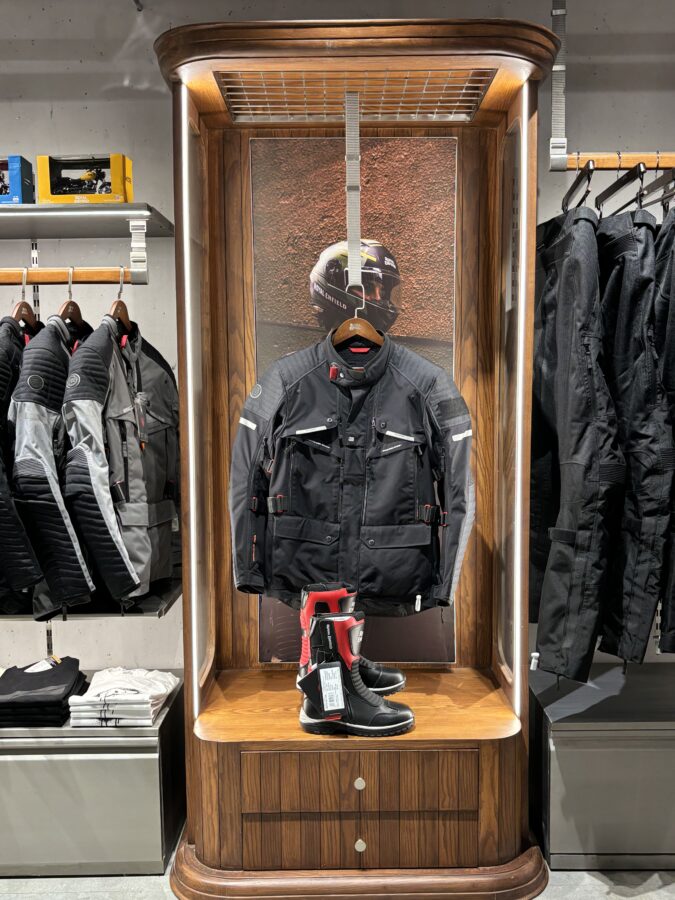 Royal Enfield apparel store display
